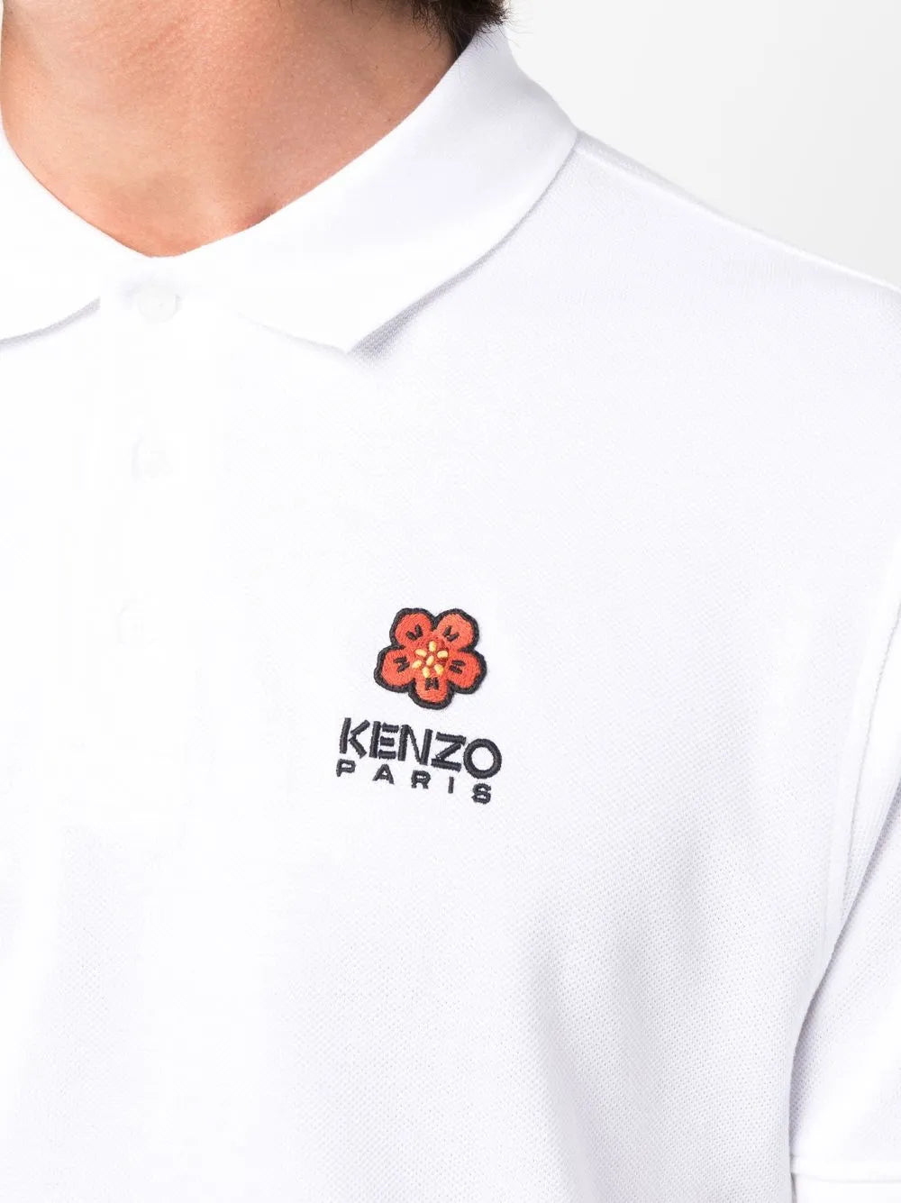 Kenzo Playera Tipo Polo Con Bordado Boky Flower | Blanco | FARFETCH MX