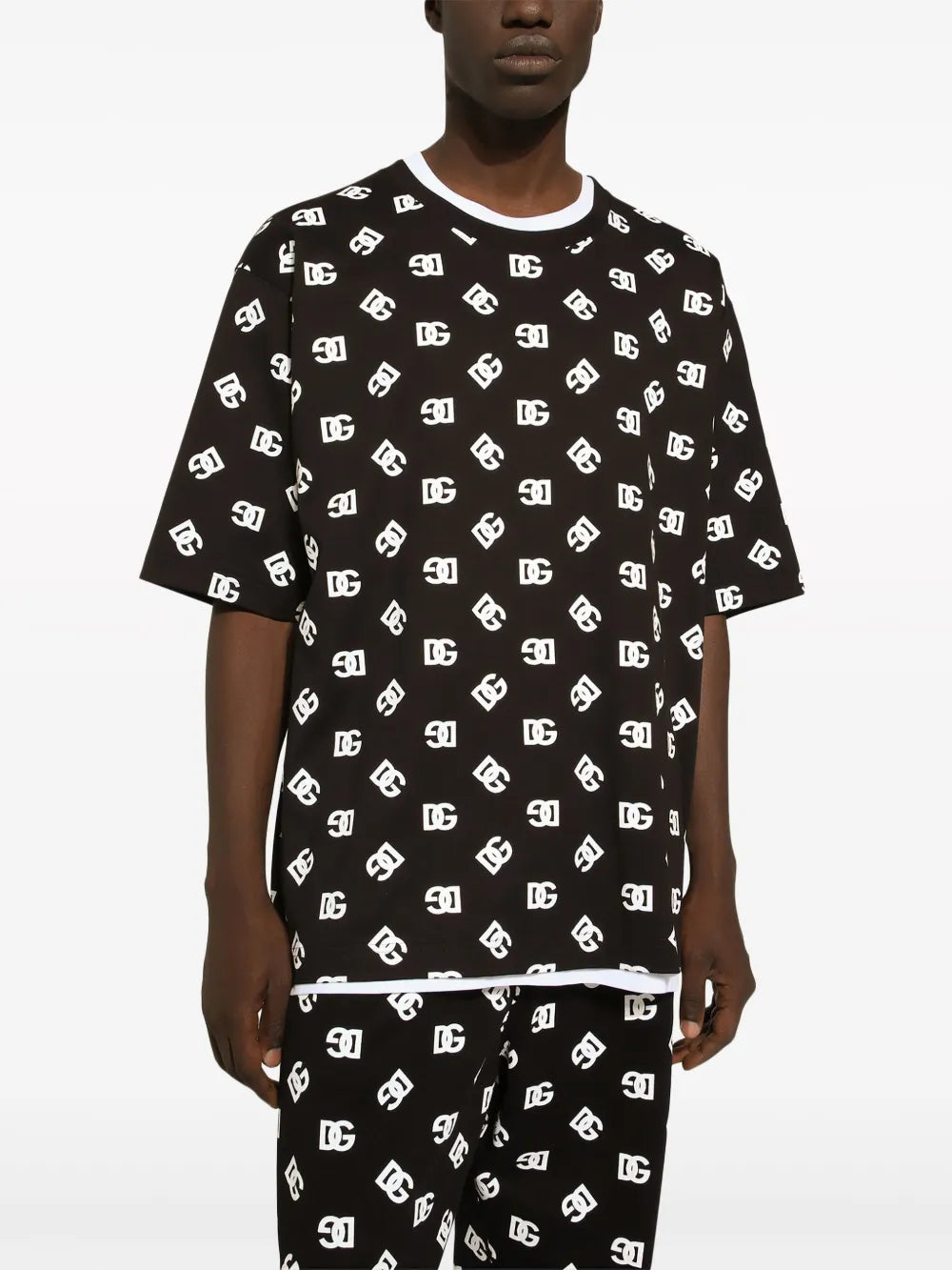 Dolce & Gabbana Playera Con Monograma Estampado | Negro | FARFETCH MX