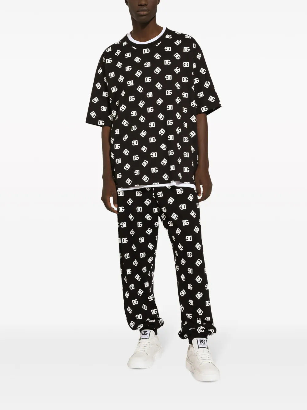 Dolce & Gabbana Playera Con Monograma Estampado | Negro | FARFETCH MX