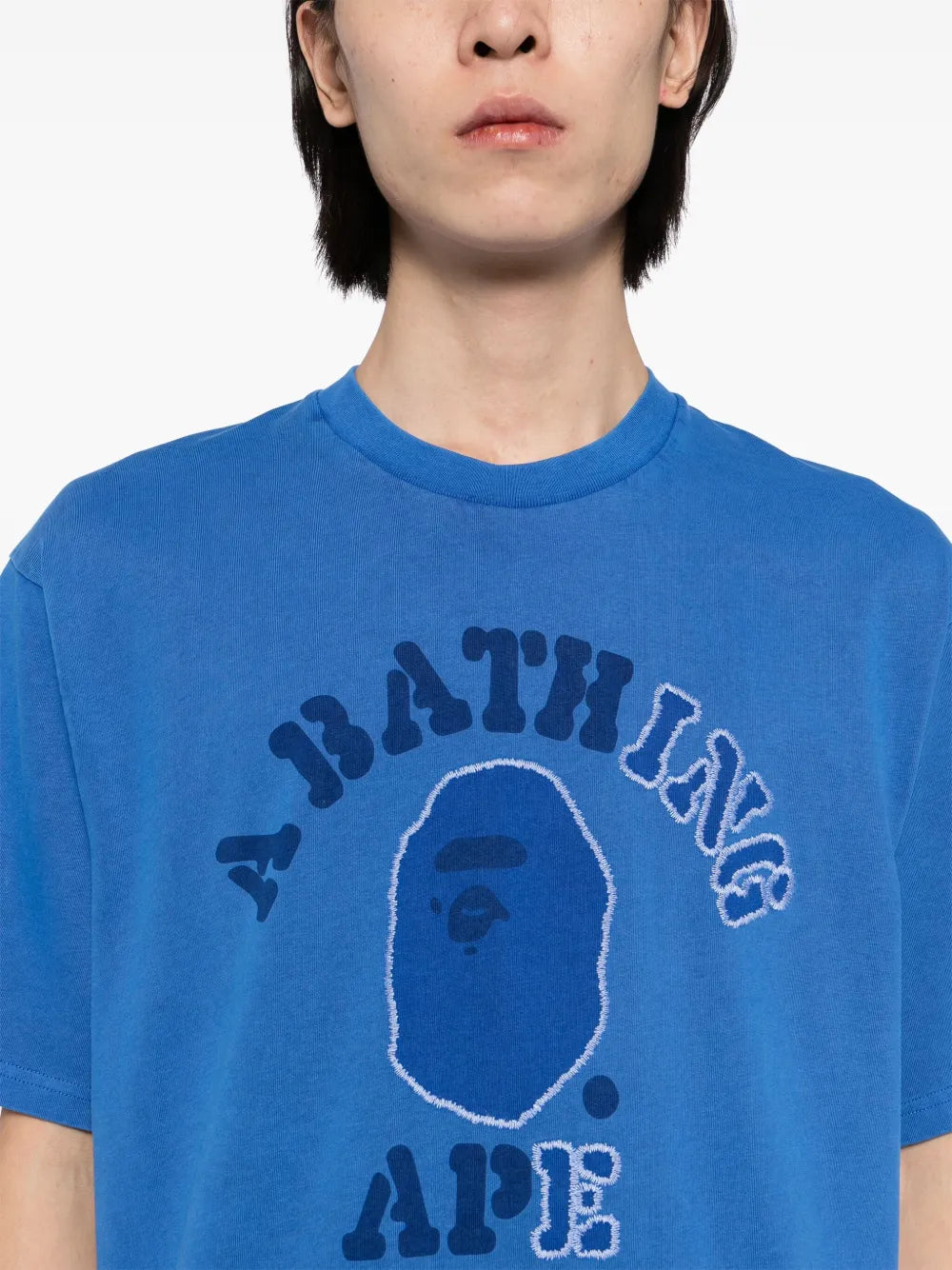 A BATHING APE® Playera Con Efecto Teñido | Azul | FARFETCH MX