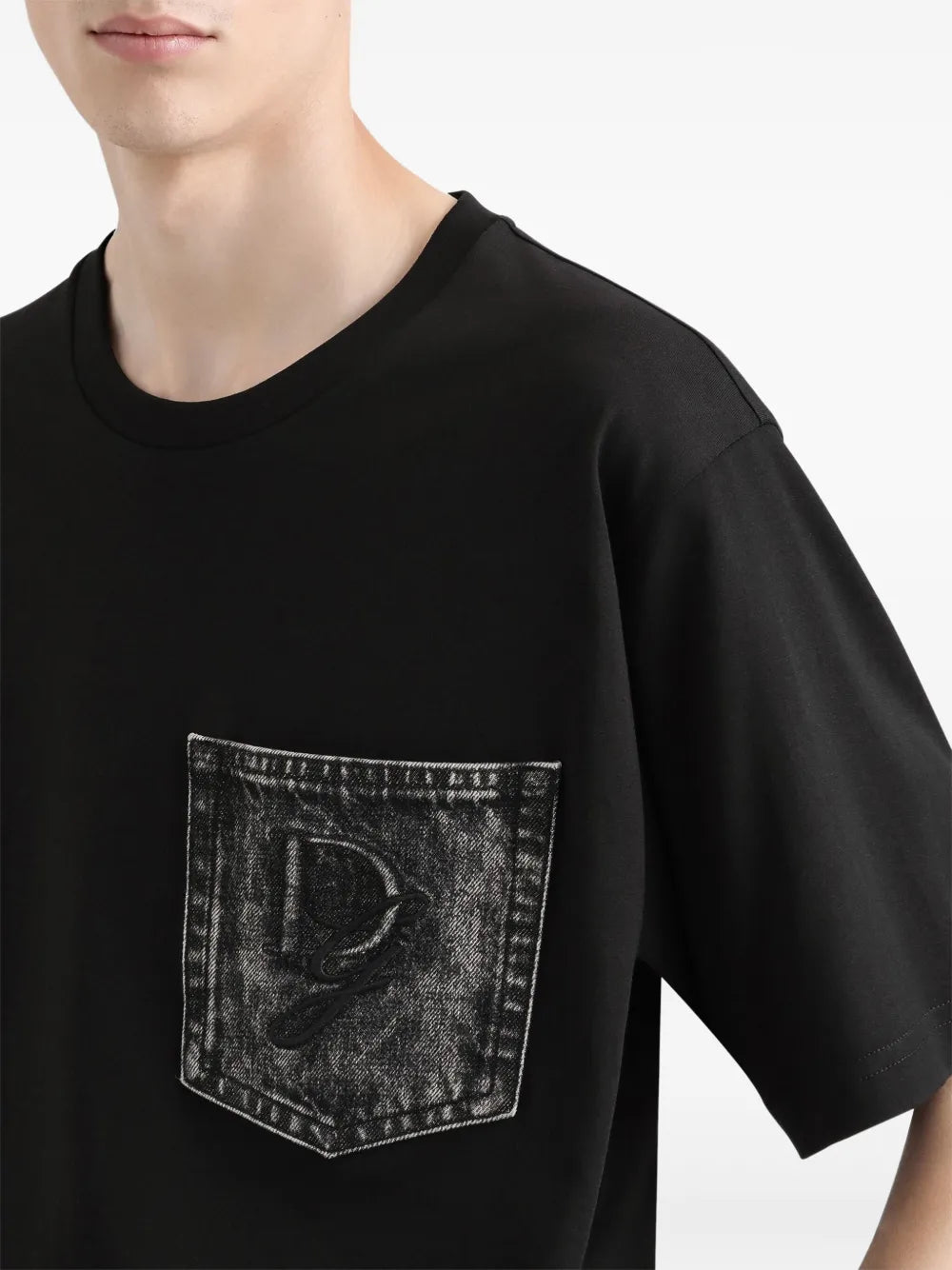 Dolce & Gabbana Playera Con Logo En El Bolsillo | Negro | FARFETCH MX
