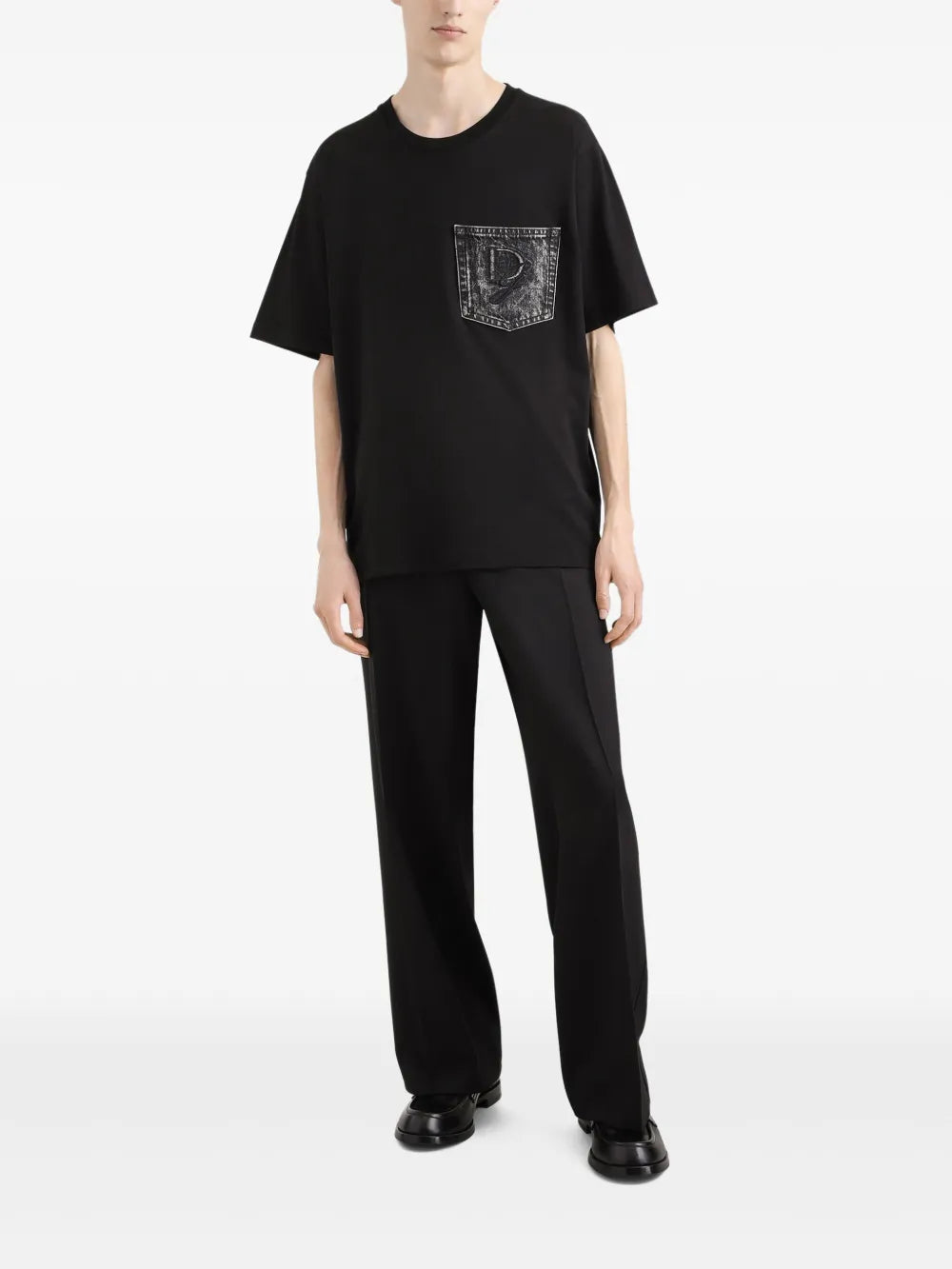 Dolce & Gabbana Playera Con Logo En El Bolsillo | Negro | FARFETCH MX