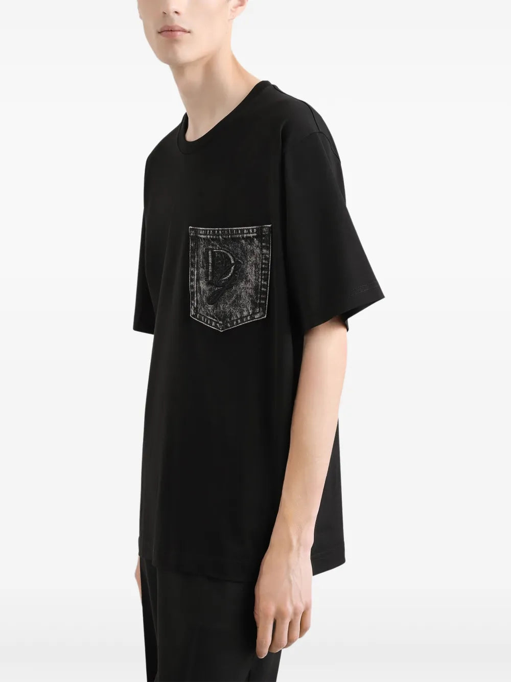 Dolce & Gabbana Playera Con Logo En El Bolsillo | Negro | FARFETCH MX