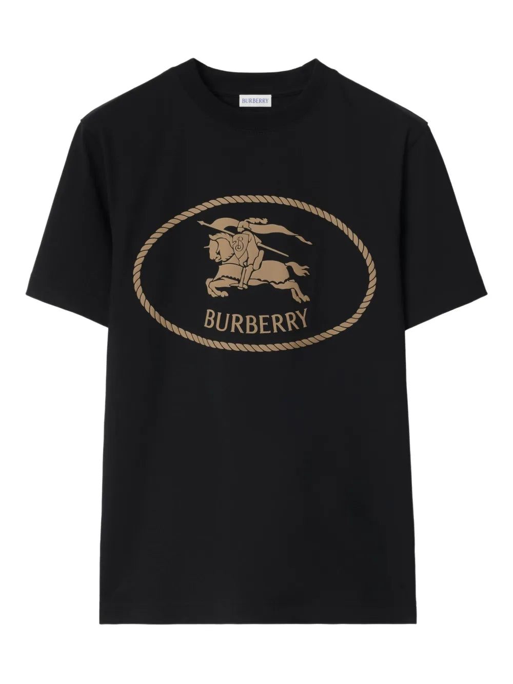 Burberry Playera De Algodón Con Sello Knight | Negro | FARFETCH MX