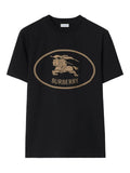 Burberry Playera De Algodón Con Sello Knight | Negro | FARFETCH MX