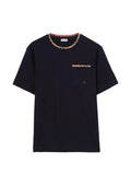 Burberry Playera De Algodón Con Ribete Check | Azul | FARFETCH MX